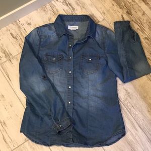 Cisono Denim Collection Long Sleeve button down.